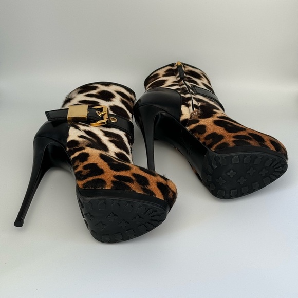 Giuseppe Zanotti Ponyhair Animal Print Ankle Boots Size 36 Brand NWT - Picture 6 of 7